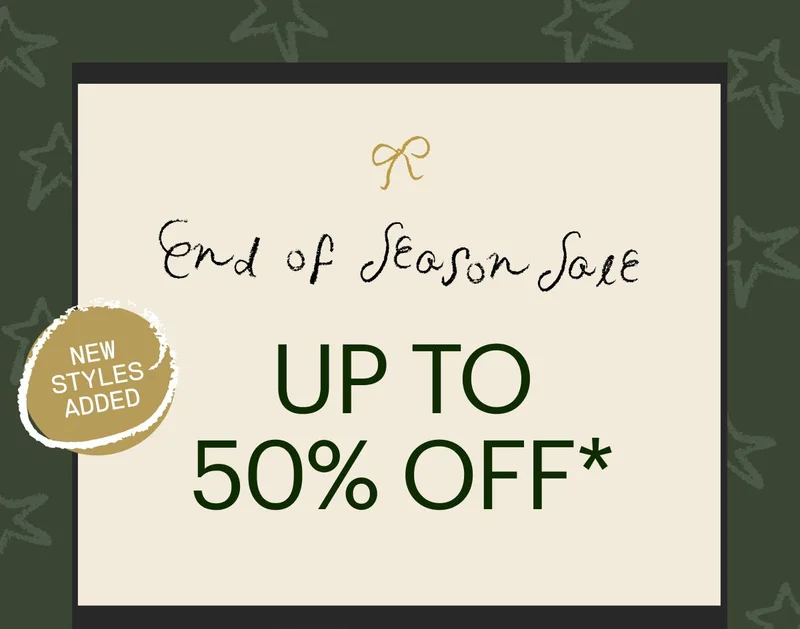 End of season sale: Up to 50% off. New styles added