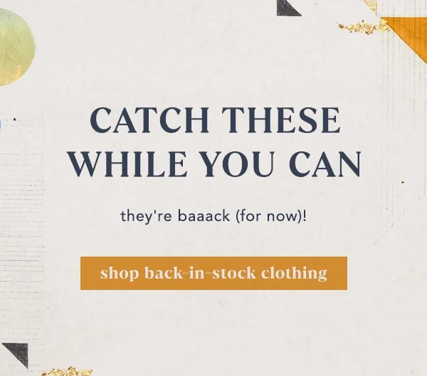 Shop back in stock clothing