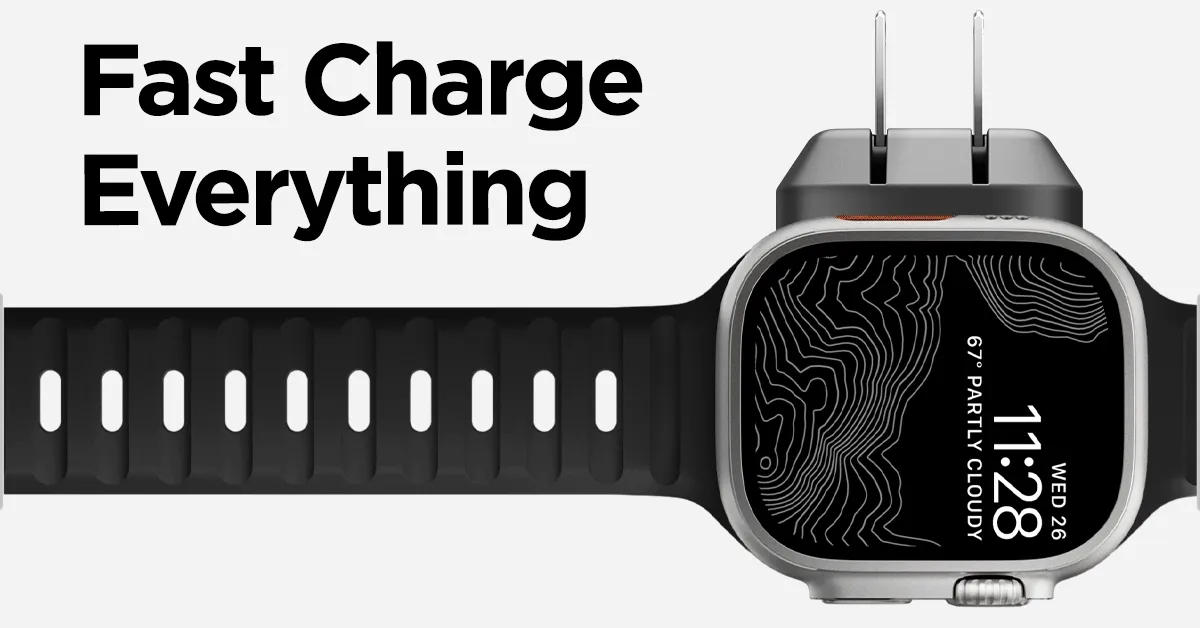 65W AC Power Adapter Apple Watch Edition is the perfect all-in-one adapter. With an integrated Apple Watch Fast Charger and two USB-C ports, it fast charges all your Apple essentials-so you can spend less time plugged in and more time making the most of your devices.