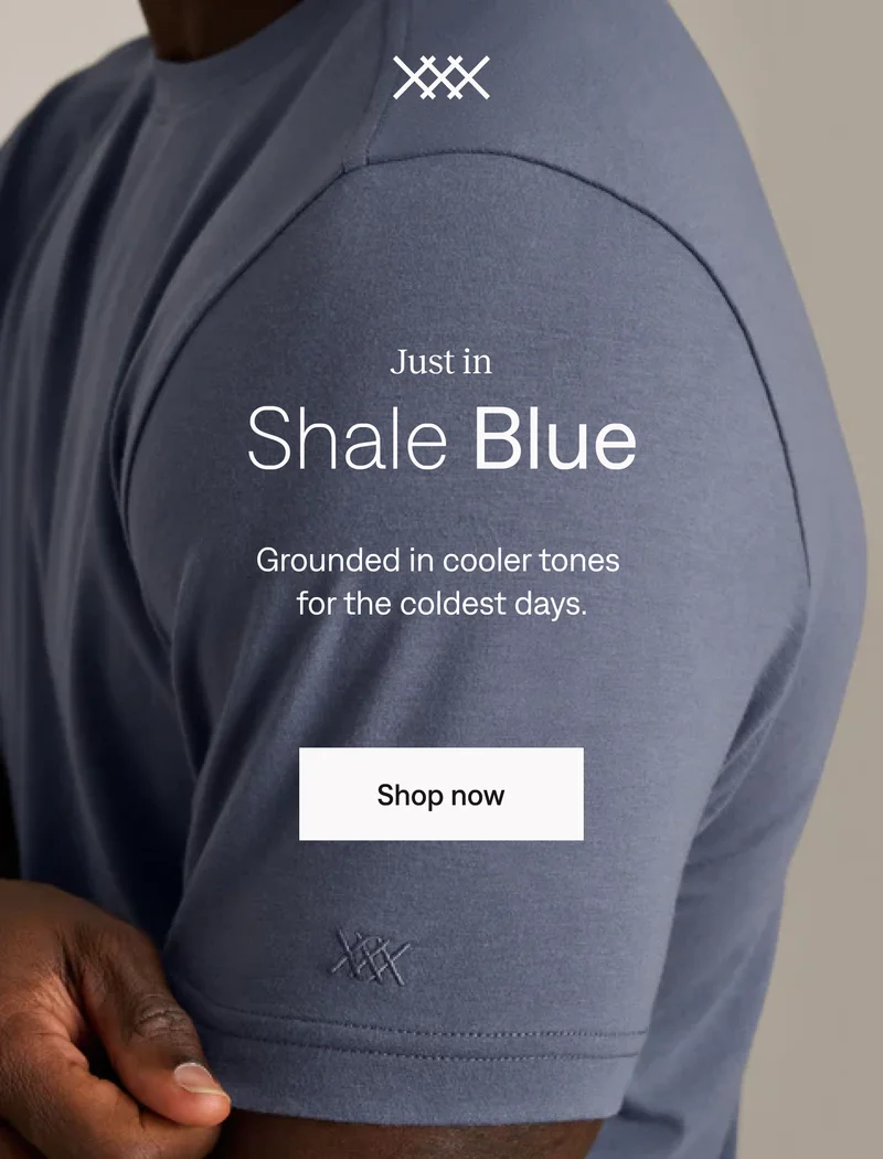 Just in: Shale Blue. Shop now