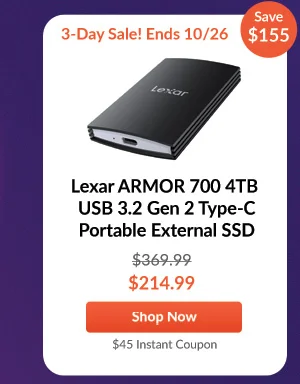 Lexar ARMOR 700 4TB USB 3.2 Gen 2 Type-C Portable External SSD