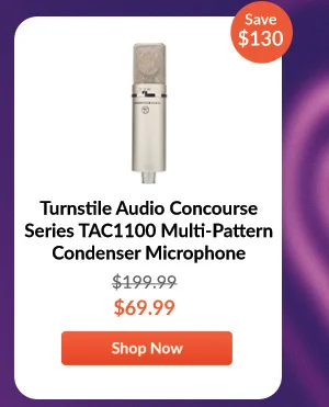 Turnstile Audio Concourse Series TAC1100 Multi-Pattern Condenser Microphone