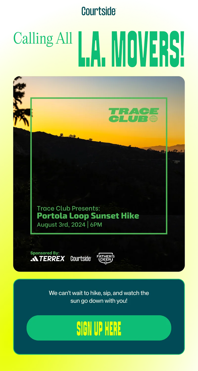 Trace Club LA Hike - August 3rd