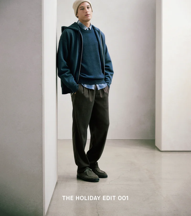 Image | The Holiday Edit 001 | Model in Cashmere Crew Sweater