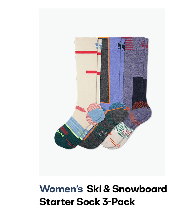 Women's Zero-Cushion Merino Wool Blend Ski & Snowboard Sock 3-Pack