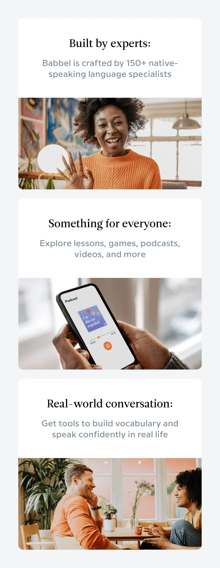 Babbel Value Props