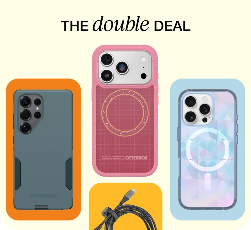 Collection of phones with OtterBox cases