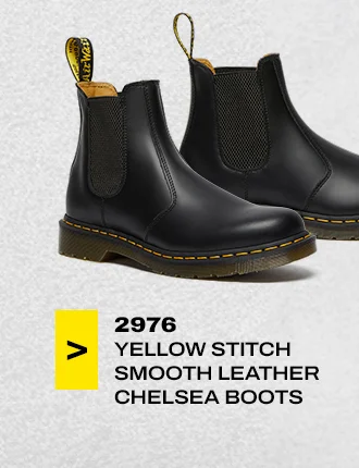 2976 Yellow Stitch Smooth Leather Chelsea Boots