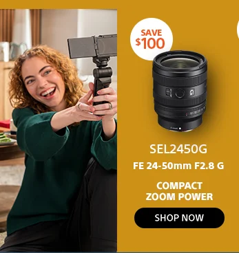 Save SEL2450G FE 24-50mm F2.8 G Compact Zoom Power Shop now