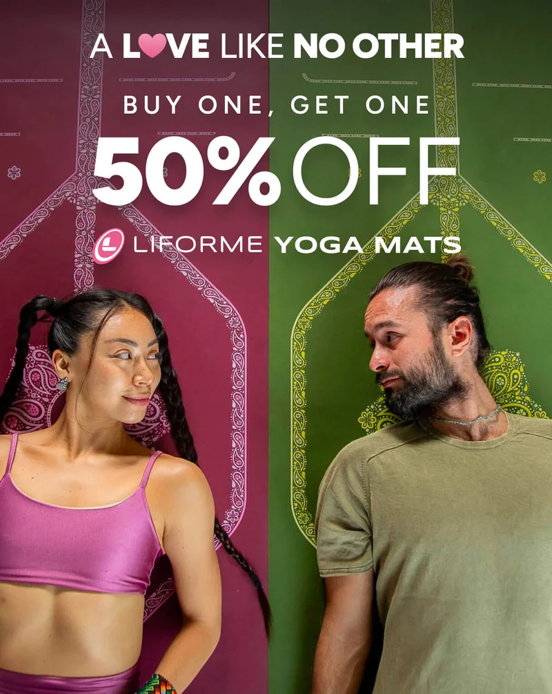 A love like no other. Buy one, get one 50% off Liforme Yoga Mats