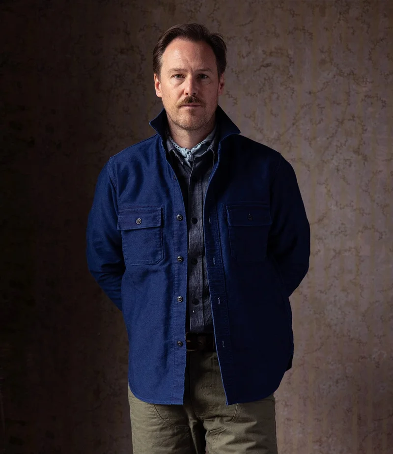 Image of Indigo Moleskin Work Shirt