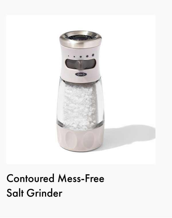 Contoured Mess-Free Salt Grinder