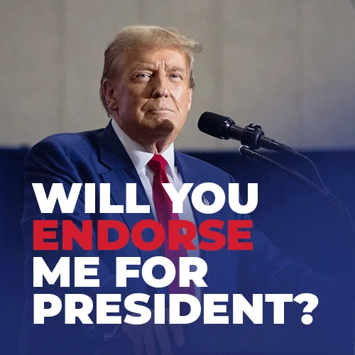 WILL YOU ENDORSE ME FOR PRESIDENT?