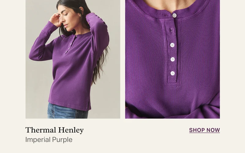 Thermal Henley - Imperial Purple
