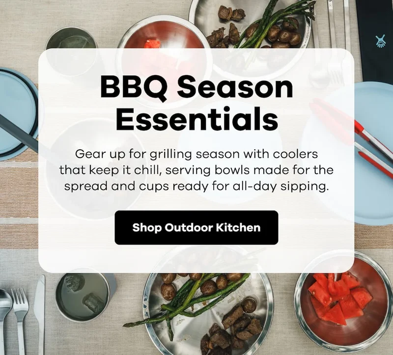 BBQ Season Essentials. Gear up for grilling season with coolers that keep it chill, serving bowls made for the spread and cups ready for all-day sipping. | Shop Outdoor Kitchen