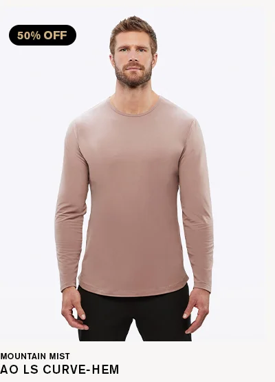 AO Long Sleeve Curve-Hem Tee