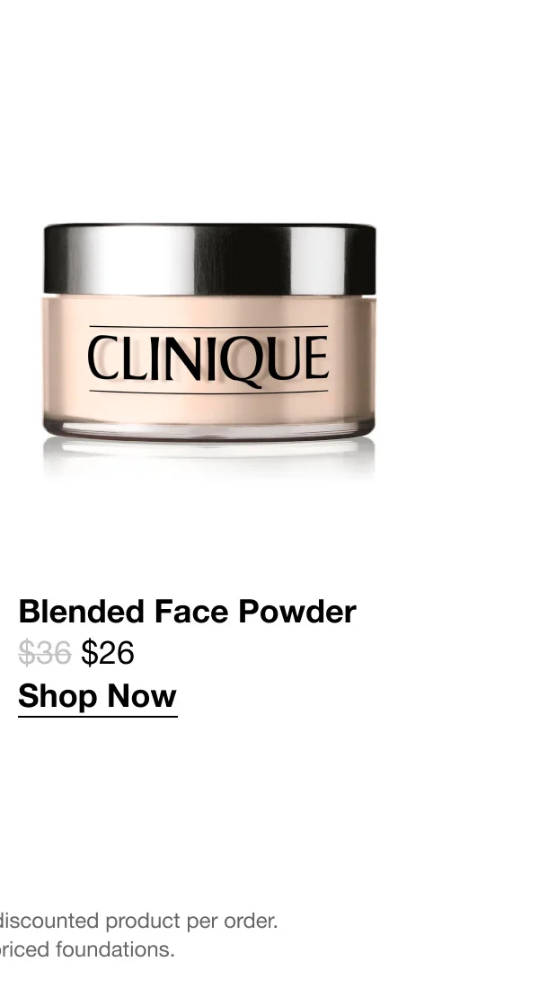 Blended Face Powder | $26 | Shop Now | *Offer ends 9/15/2024. One discounted product per order. Valid only on full-priced foundations.