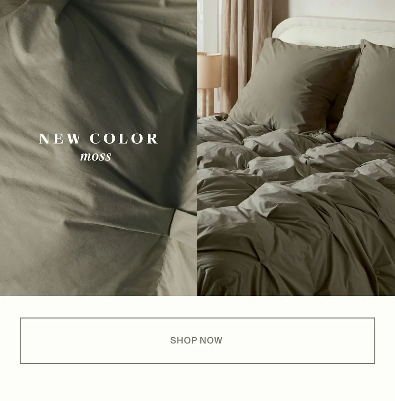 Shop Cotton Puff Comforter in Moss