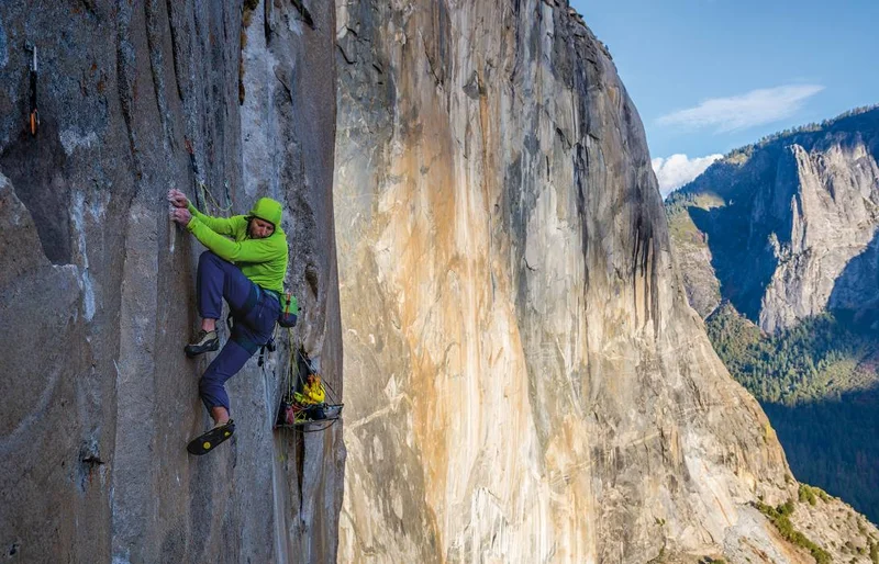 A climber on a big wall.
