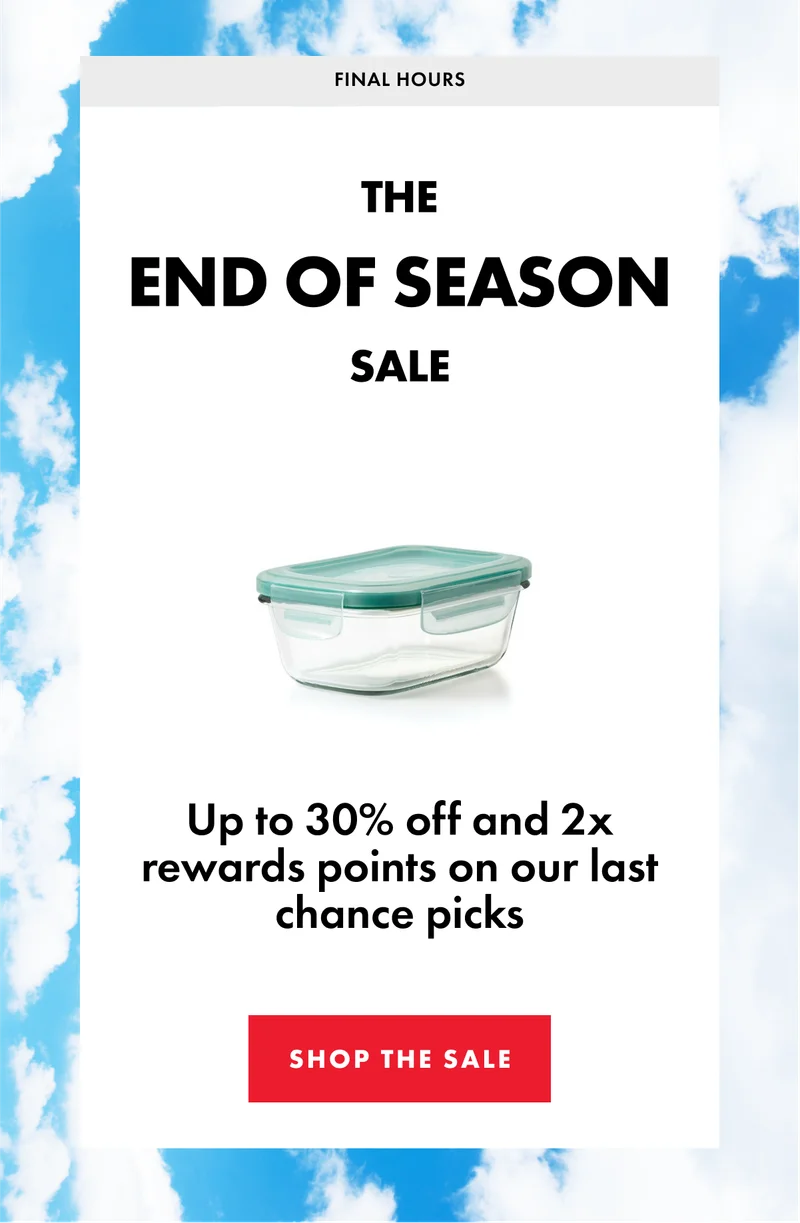 The end of season sale