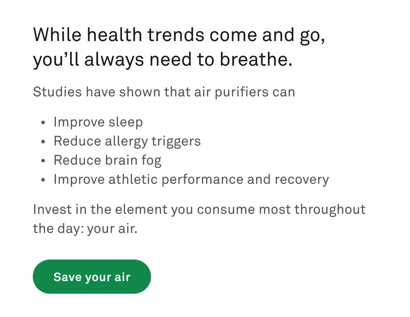Save your air