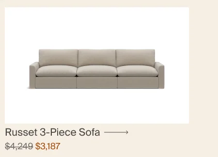 Russet 3-Piece Sofa