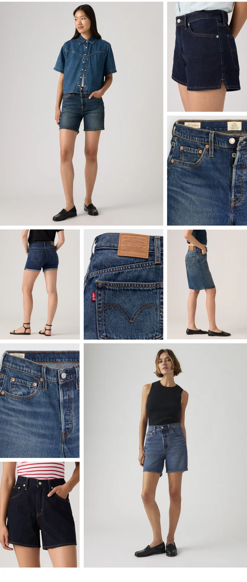 DARK WASH SHORTS