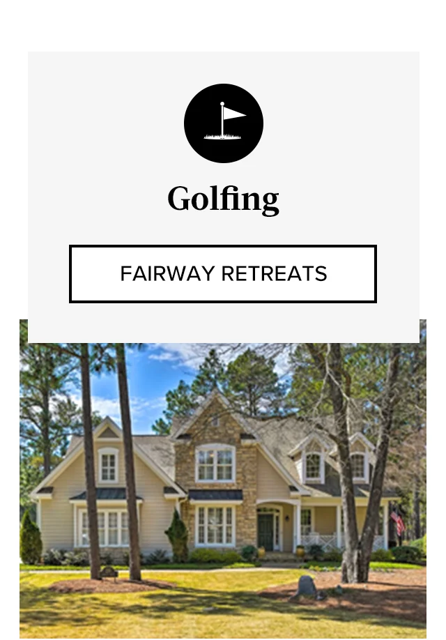 Find an elegant private home rental overlooking pristine fairways and scenic greens.