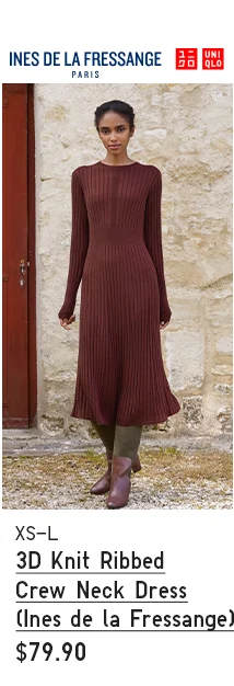 BANNER 2 - 3D KNIT RIBBED RIBBED CREW NECK DRESS INE DE LA FRESSANGE