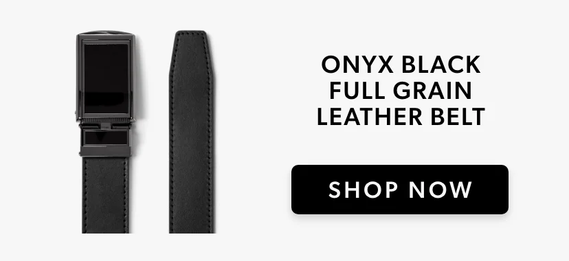 Onyx Black Full Grain Leather Belt Onyx Black Full Grain Leather Belt