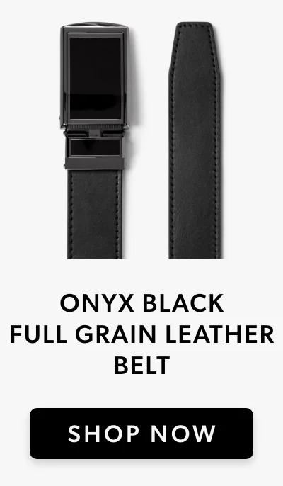 Onyx Black Full Grain Leather Belt