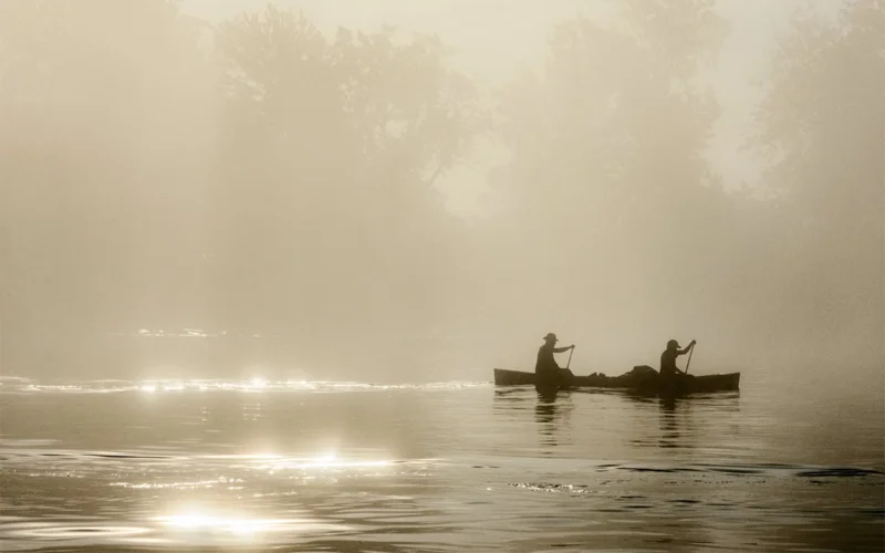 For centuries, Indigenous communities used Lake Champlain—seen here near Plattsburgh, New York—as a vital thoroughfare for trade and travel. For those journeying on the modern Northern Forest Canoe Trail, crossing the lake is an early test on the 740-mile route.