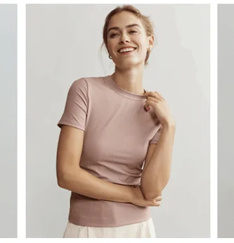 Modern Rib Tee - Rose Dust