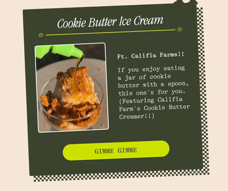 COOKIE BUTTER ICE CREAM GIMME GIMME