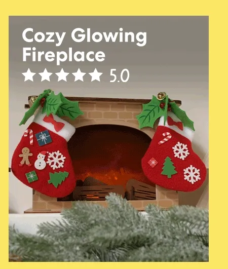 Cozy Glowing Fireplace