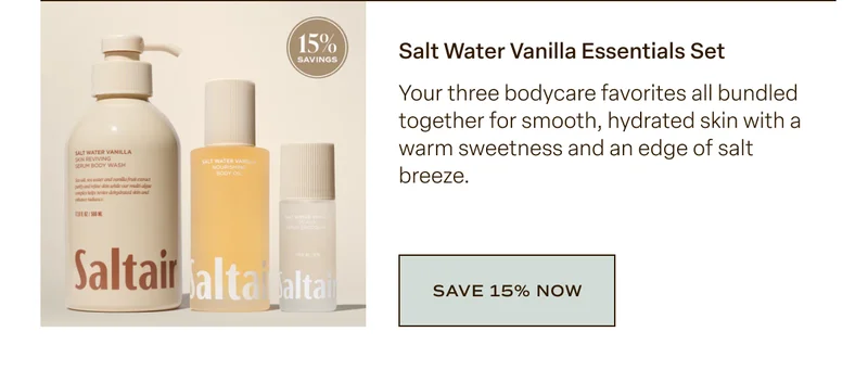 salt water vanilla essentials set