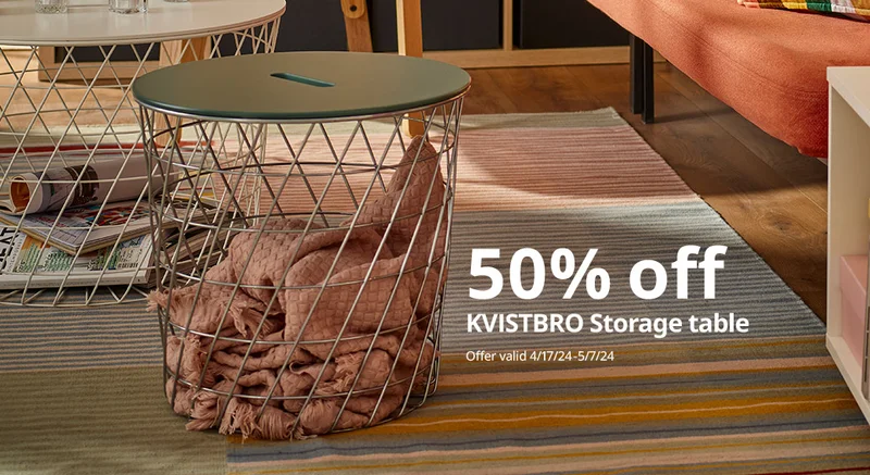 50% off KVISTBRO Storagr table