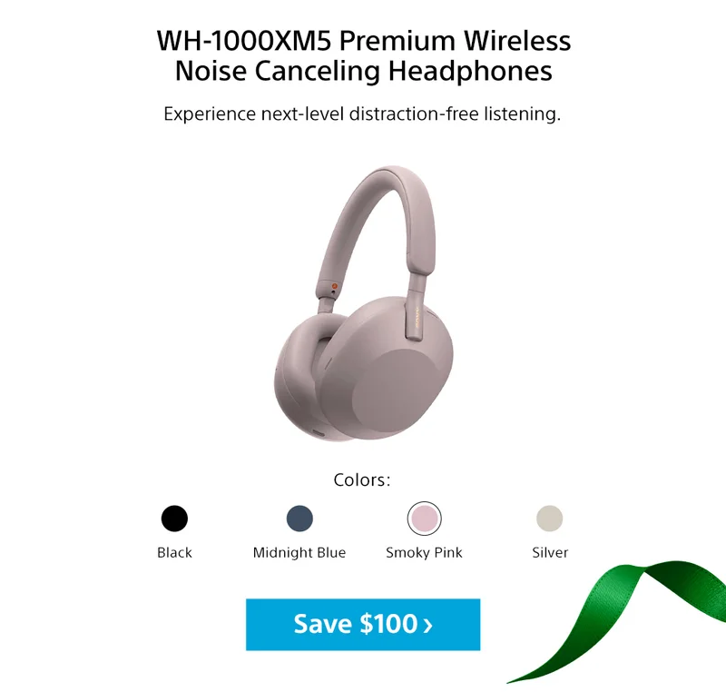 WH-1000XM5 Premium wireless noise canceling headphones Experience next-level distraction-free listening Colors black midnight blue smoky pink silve saver