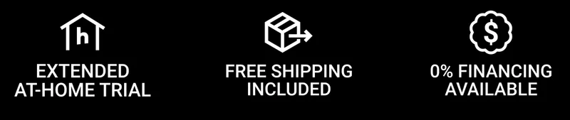 Extended at-home trial. Free shipping included. 0% financing available
