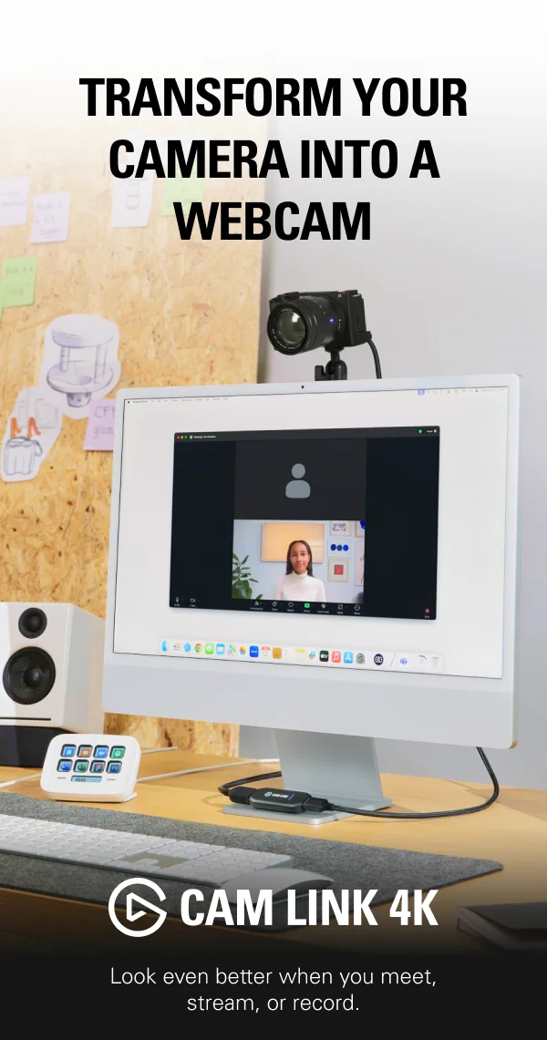 TRANSFORM YOUR CAMERA INTO A WEBCAM: CAM LINK 4K