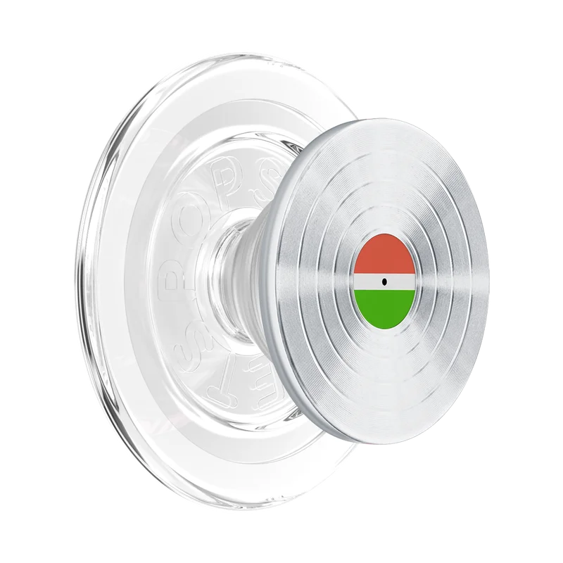 Image of Backspin Aluminum 45rpm Silver — MagSafe PopGrip