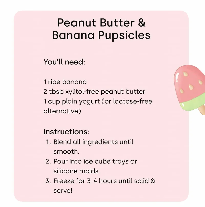 Peanut Butter & Banana Pupsicles