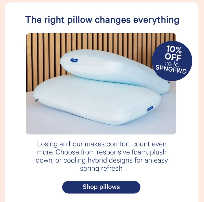 the right pillow changes everything