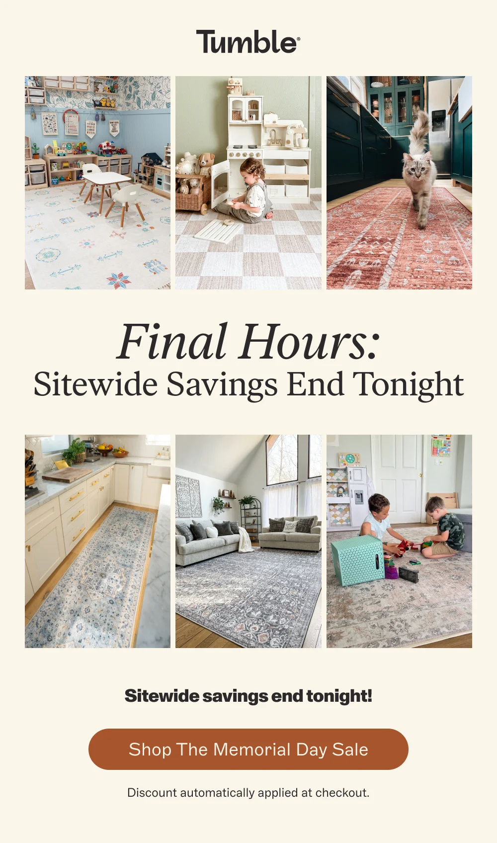 Final Hours: Sitewide Savings End Tonight [Shop The Memorial Day Sale]