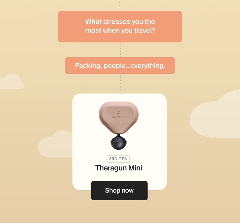 What stresses you the most when you travel? | Packing, people...everything. | 3rd Gen Theragun Mini | Shop now