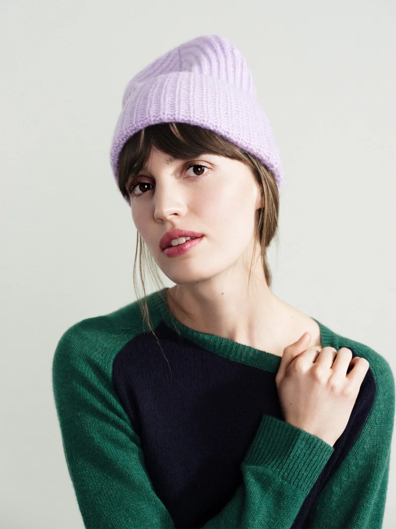 Image of Cashmere Ribbed Beanie