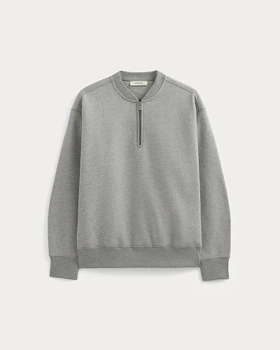 Image | Luxe Fleece Half-Zip Pullover | Vintage Heather Grey