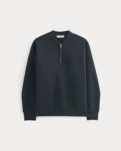 Image | Luxe Fleece Half-Zip Pullover | Deep Navy