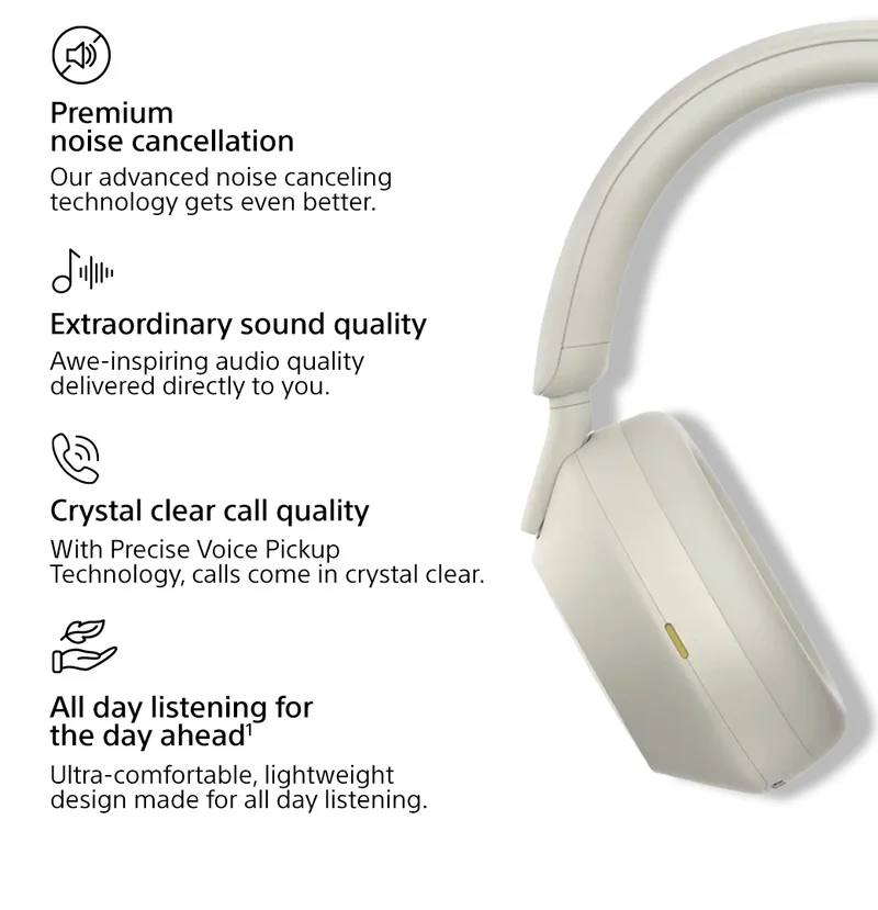Premium noise cancellation | Extraordinary sound quality | Crystal clear call quality | All day listening for the day ahead