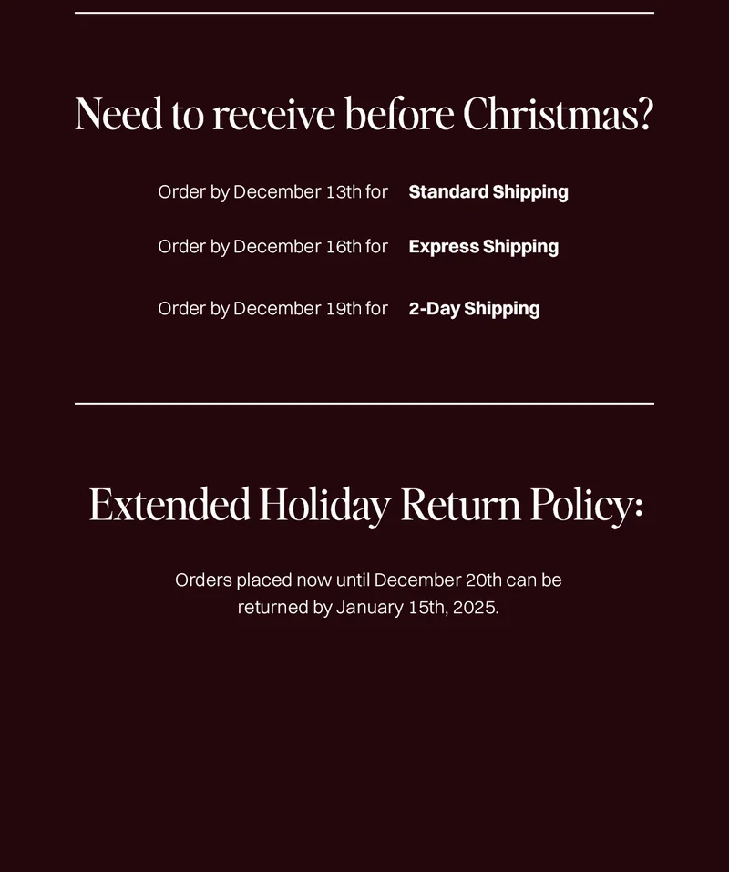 Holiday Return